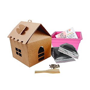 AL186 - Kit Cultivo Casinha Kraft com Vaso Grande