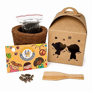 AL123 - Kit Cultivo Vaso Eco e Kraft com Sementes Flores