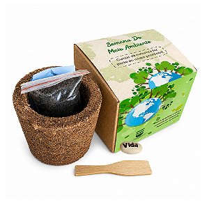 AL161 - Brinde com Vaso Sustentável e Semente Personalizada