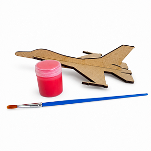 AL075 - Brinde Avião mdf com Tinta e Pincel