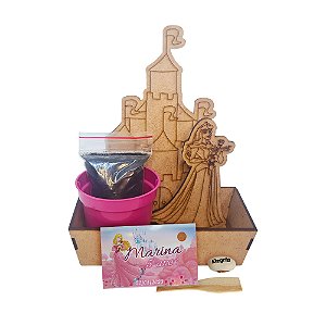 AL116 - Kit Cultivo Castelo Princesas com Semente Personalizada com Gravação