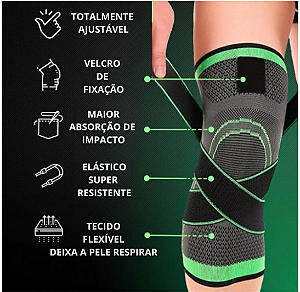 Joelheira Ortopédica de Compressão Ajustável para Esportes e Recuperação