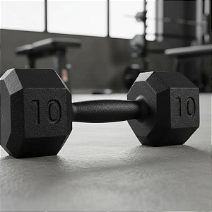 Par de Halteres Sextavados 4kg, 5kg, 7,5kg e 10kg para Musculação e Treino Funcional