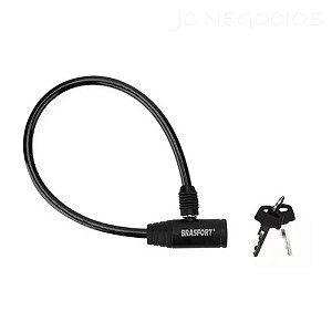 Cadeado Proteção Bicicleta 60cm Segurança 2Chaves Resistente