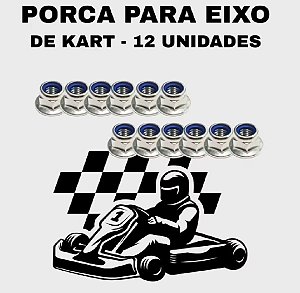 Porca Flangeada Travante M8 para Eixo de Kart