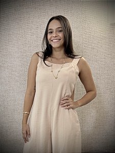 Macacão Pantalona Lara Bege