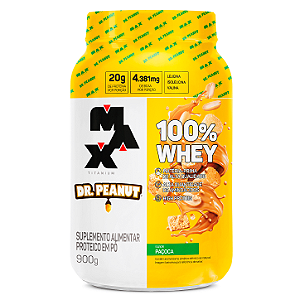 100% Whey Max Titanium x Dr. Peanut (900g) - Paçoca