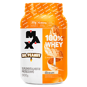 100% Whey Max Titanium x Dr. Peanut (900g) - Doce de Leite