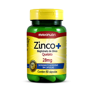 Zinco + Bisglicinato de Zinco Quelato 28mg (60 caps)