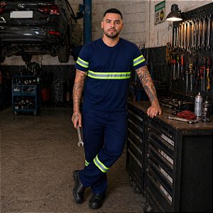 Kit 3 Camisetas Com Faixa Refletiva Manga Curta Malha Fria Proteção Uv Sênior Uniformes