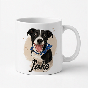 Caneca Personalizada Cachorro em Desenho | Jeiko