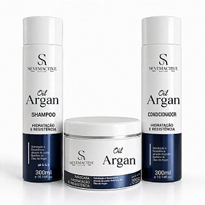 KIT HOMECARE ARGAN SHAMPOO 300ML + COND 300ML + MÁSC 300G