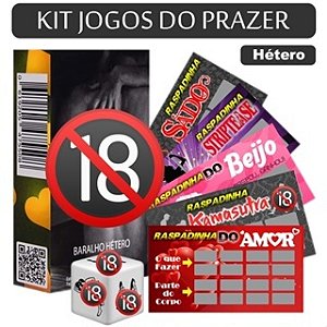KIT Jogos do Prazer - Dado + Baralho + Raspadinhas