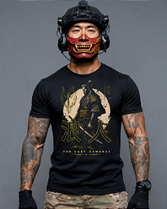 Camiseta The Last Samurai Ronin Apparel Preta com Estampa nas Costas