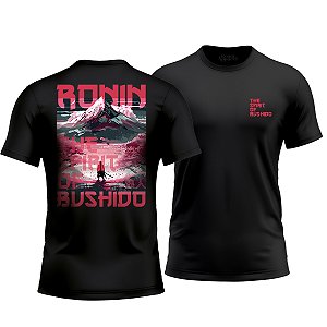 Camiseta Spirit of Bushido Ronin Apparel Preta com Estampa nas Costas
