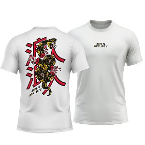 Camiseta Join or Die Ronin Apparel Branca com Estampa nas Costas