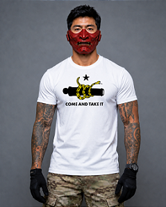 Camiseta Militar Don’t Tread on Me Come and Take It Ronin Apparel com Estampa nas Costas