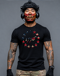 Camiseta Militar Tre Per Cent 1776 Ronin Apparel Preta