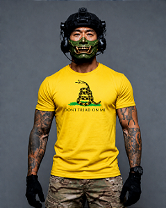 Camiseta Militar Don’t Tread On Me Ronin Apparel Amarela