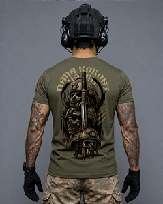 Camiseta Ronin Tactical Apparel Preta com Estampa nas Costas