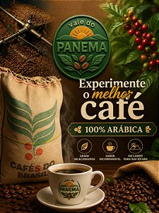 Café Especial Vale do Panema 100% Arábica - Torra Média Clara - Pacote de 1kg