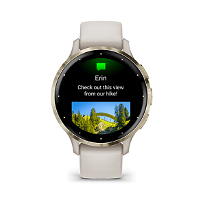 Relógio Garmin Venu 3S Marfim com dourado PN: 010-02785-04