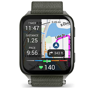 Smartwatch com caixa metálica Garmin Venu X1 Oliva 010-02980-01