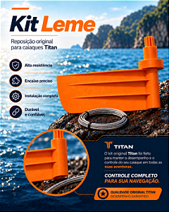 Kit Leme Titan + Roldana + Cabo de Aço