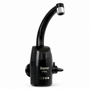 Torneira Elétrica Zagonel Luna Black 4 Temperaturas de Parede Preta 5.500W 220V