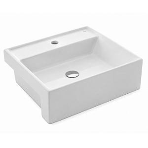 Cuba de Semi Encaixe Docol QD3 Quadrada com Mesa 41x41cm Branca – 00970126