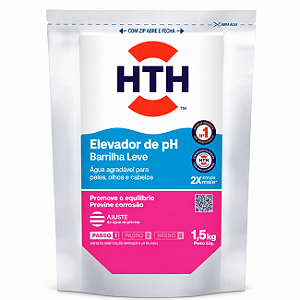 Elevador de pH HTH Barrilha Leve em Pó 1,5 kg para Piscinas
