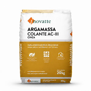 Argamassa Colante AC-III Cinza Inovatte 20 kg