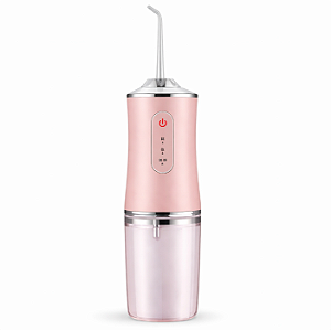 Irrigador Bucal Oral Jato Água 4 Bicos Portátil Rosa