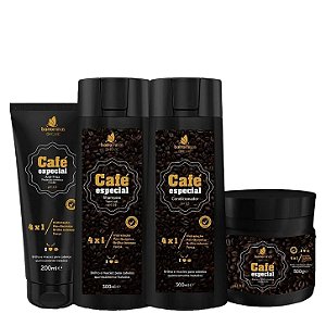 BARROMINAS Kit Tratamento Pós-Química Café Especial - Rotina Completa para Cabelos Quimicamente Tratados
