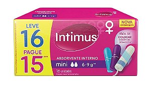 INTIMUS Absorvente Interno Mini Leve 16 Pague 15