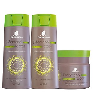 BARROMINAS Kit D-Pantenol Repair Hidratração Intensiva - Shampoo Condicionador e Máscara