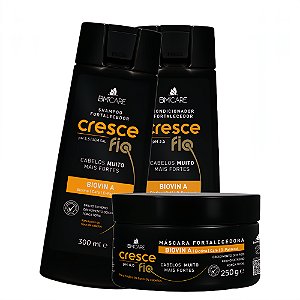 BARROMINAS Kit Cresce Fio - Shampoo, Condicionador e Máscara - Queda e Fios Finos