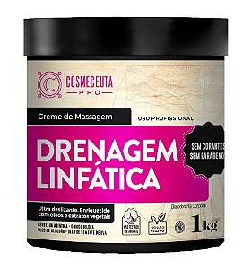 COSMECEUTA Creme de Massagem Profissional Vegano Drenagem Linfática 1Kg