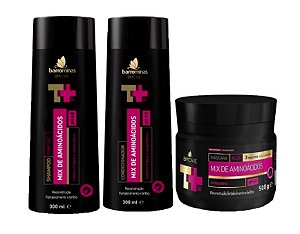 BARROMINAS Kit Mix de Aminoácidos Reconstrução e Resistência - Shampoo, Condicionador e Máscara