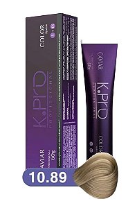 K.PRO Caviar Color Coloração Permanente 10.89 Louro Claríssimo Bege 60g