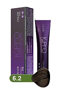 K.PRO Caviar Color Coloração Permanente 6.2 Loiro Escuro Mate Perolizado 60g