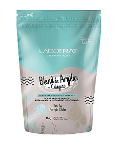 LABOTRAT Argila Natural Blend de Argilas  - branca, amarela e rosa - com Colágeno para o Rosto e Corpo Anti-age Firmadora e Nutrição Celular 100g