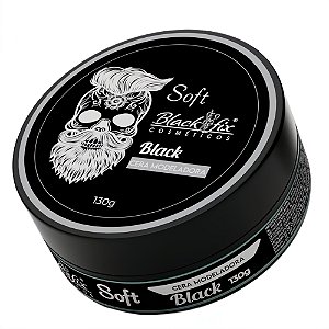 BLACK FIX Cera Modeladora Preta Soft 130g - Fixação Extra Forte e Disfarce dos Fios Brancos
