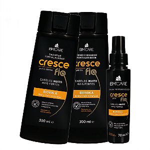 BARROMINAS Kit Cresce Fio - Shampoo, Condicionador e Sérum - Queda e Fios Finos