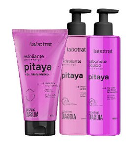 LABOTRAT Pitaya Kit Experiência de Banho Esfoliante 150g + Hidratante 190ml + Sabonete Líquido 190ml