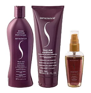 SENSCIENCE True Hue Kit Proteção da Cor Shampoo 280ml + Condicionador 240ml + Sérum 55ml