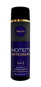 BLACK FIX Homem Shampoo Condicionador 2 em 1 Anticaspa 300ml