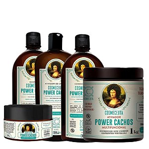 COSMECEUTA Kit Vegano Tratamento Completo Power Cachos - Linha Completa