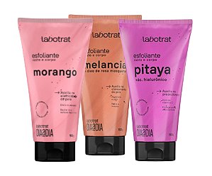 Creme Esfoliante Facial e Corporal LABOTRAT Melancia + Morango + Pitaya 150g
