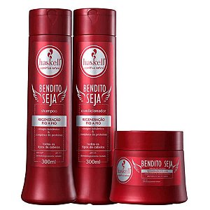 HASKELL Bendito Seja Kit Shampoo+Condicionador 300ml + Máscara Capilar 250g